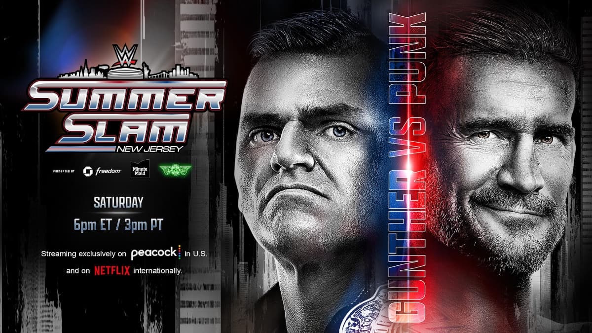 Graphic for Gunther vs. CM Punk at WWE SummerSlam 