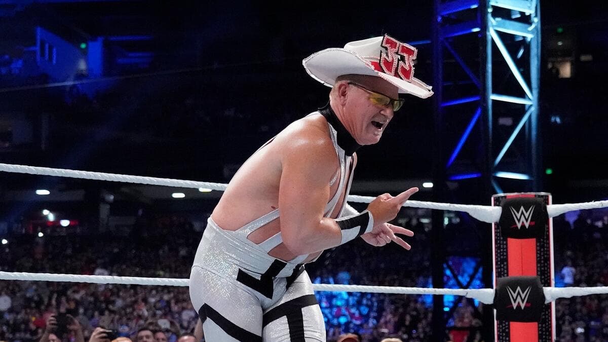 Jeff Jarrett strutting at WWE Royal Rumble 2019