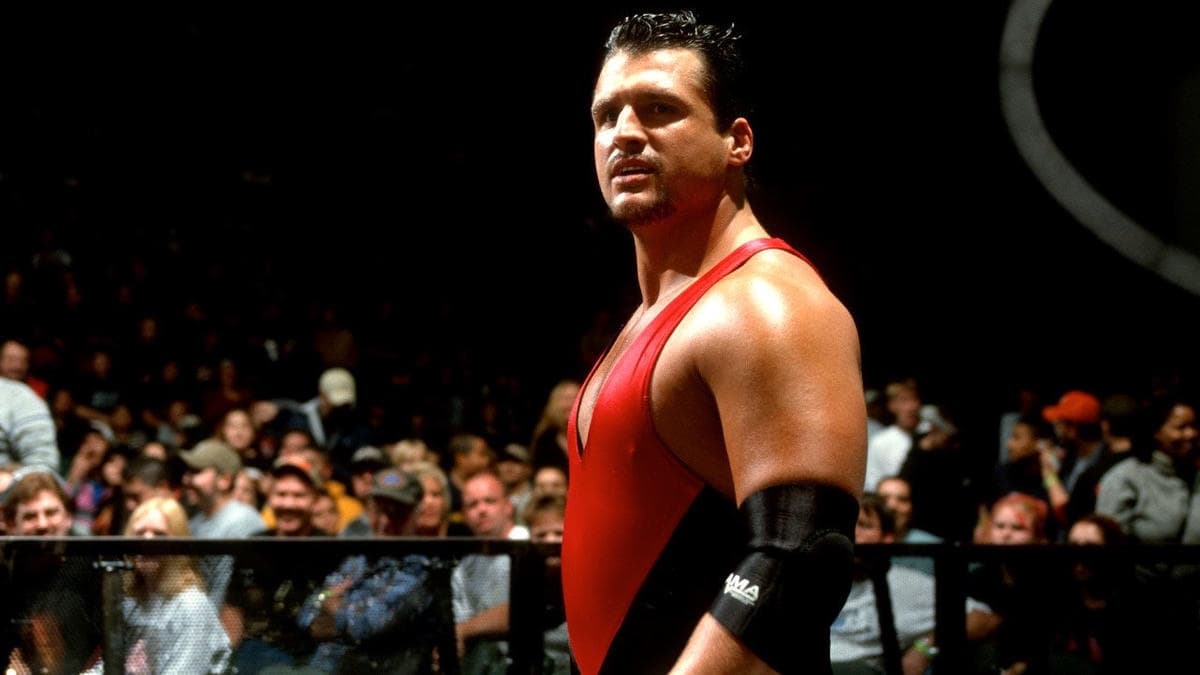 Just Joe in a red singlet